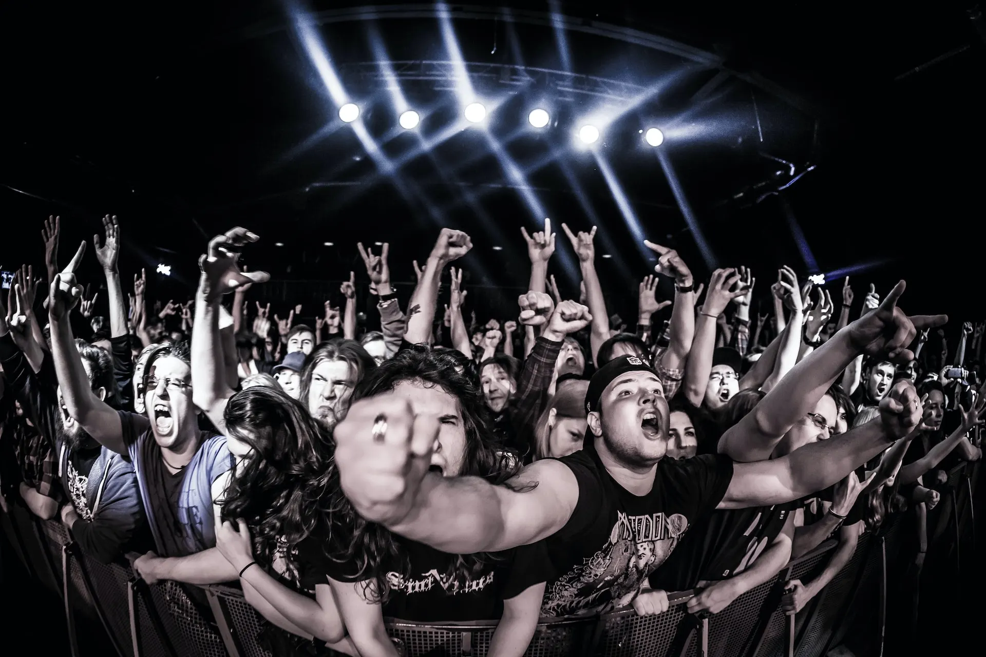 Live crowd at a heavy metal concert